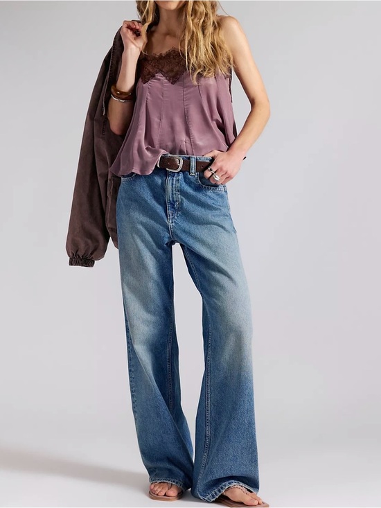 We The Free Denim - We The Free Tinsley Baggy High-Rise Jeans Hazey Blue Size 31